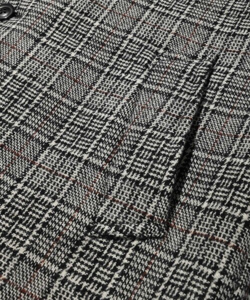 ADAM ET ROPE'(アダムエロペ)の「グレンチェックダブルフェイスチェスターコート(チェスターコート・メンズ・ブラック系・L/M)」の8枚目の写真