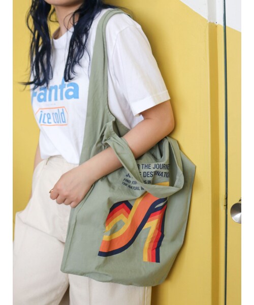 Ungrid（アングリッド）の「カラーロゴエコBAG（エコバッグ/サブバッグ・レディース・アイボリー/レッド/グリーン/ブルー/オレンジ・F）」の11枚目の写真