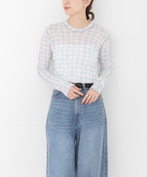 HAKUJI | HAKUJI DIAMOND PRINT RIB LONG-SLEEVE PULLOVER(Tシャツ/カットソー)