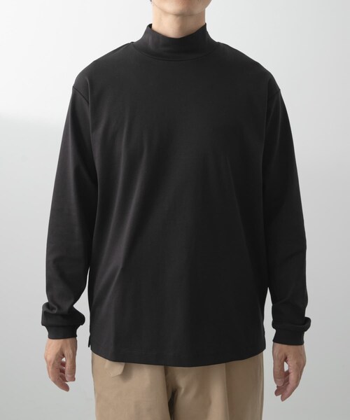 ITEMS URBANRESEARCH（アイテムズ アーバンリサーチ）の「Fine Cotton ハイネック カットソー（Tシャツ/カットソー・メンズ・WHT/BLK・M/L）」の20枚目の写真