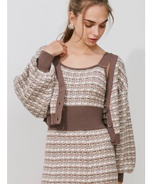 MERCURYDUO | ニットツイードカーディガン(カーディガン/ボレロ)