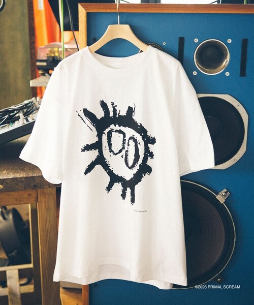 bonjour records(ボンジュールレコーズ)の「Primal Scream/プライマル・スクリーム for bonjour records Official T-shirt(Tシャツ/カットソー・レディース・ホワイト/ホワイト系・L/M/XL)」の3枚目の写真