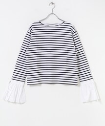 URBAN RESEARCH ROSSO WOMEN | Mewl　シャツスリーブボーダーTOPS(Tシャツ/カットソー)