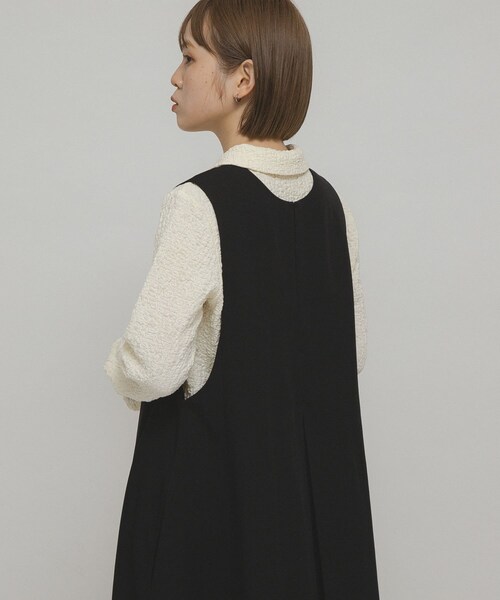 KBF（ケイビーエフ）の「ポコポコジャガードシャツ（シャツ/ブラウス・レディース・IVORY/PINK/BLACK・One）」の6枚目の写真