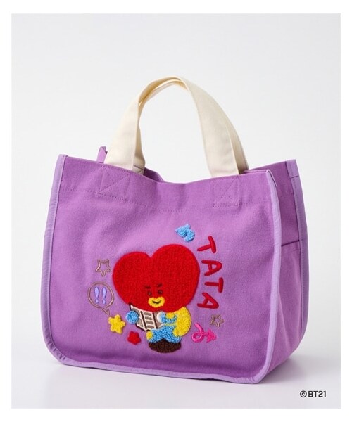 nissen（ニッセン）の「BT21 amazing journeyサガラ刺しゅうキャンバストートバッグ（トートバッグ・メンズ・RJ/SHOOKY/KOYA/MANG/CHIMMY/TATA/COOKY・Y）」の7枚目の写真