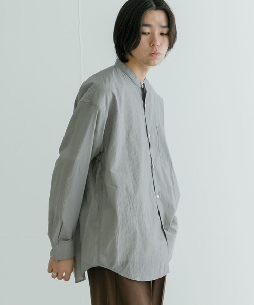 URBAN RESEARCH（アーバンリサーチ）の「C/Nエアーワッシャーシャツ（シャツ/ブラウス・メンズ・S/GREEN/GRAY/ASH/NAVY・M/L）」の5枚目の写真