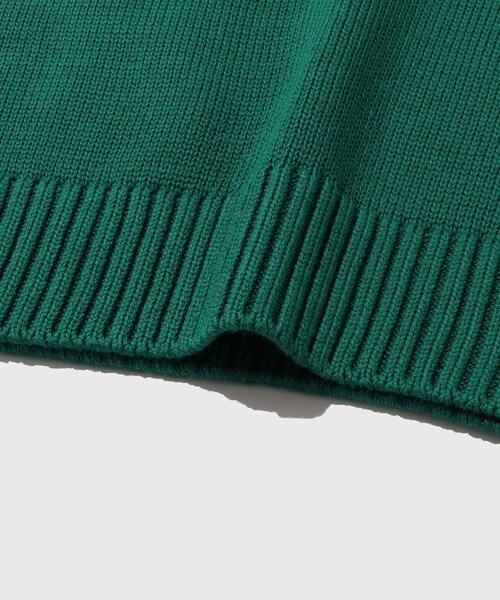 ADAM ET ROPE'(アダムエロペ)の「【LIBRIO MENDONCA/リブリオ メンドンサ】KNIT MOP VEST(ベスト・メンズ・ブラック/グリーン・F)」の8枚目の写真