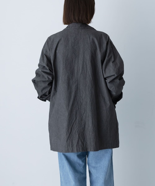 かぐれ（カグレ）の「『ユニセックス』コットンテーラードジャケット（テーラードジャケット・レディース・BEIGE/CHARCOAL/BLACK・1/2）」の20枚目の写真
