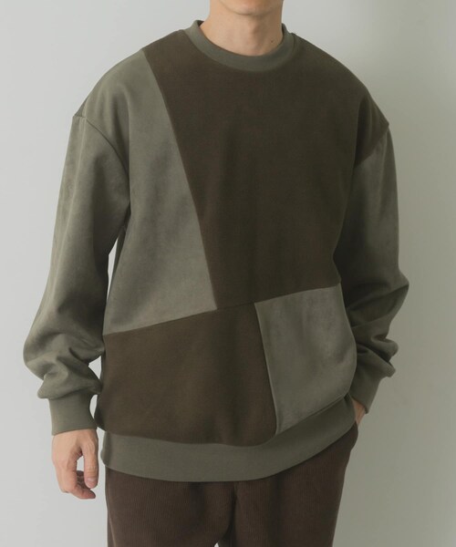 ITEMS URBANRESEARCH(アイテムズ アーバンリサーチ)の「裏フリースF.S.クレイジープルオーバー(その他トップス・メンズ・L.BEG/MOC/OLV/BLK・M/L)」の4枚目の写真