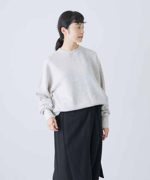 かぐれ（カグレ）の「『2サイズ展開』コットンリヨセルスウェットプルオーバー（スウェット・レディース・L/GRAY/NAVY・0/1）」の6枚目の写真
