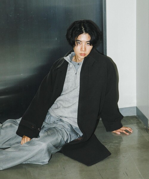 SENSE OF PLACE by URBAN RESEARCH（センスオブプレイスバイアーバンリサーチ）の「『ユニセックス』バルマカーンルーズコート（テーラードジャケット・メンズ・BLACK/D.BROWN/BEIGE/BRN×CHA・M/L）」の8枚目の写真