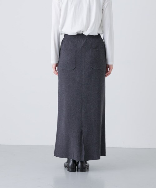 かぐれ（カグレ）の「コットンカシミヤニットスカート（スカート・レディース・CHARCOAL/BROWN・Free）」の4枚目の写真