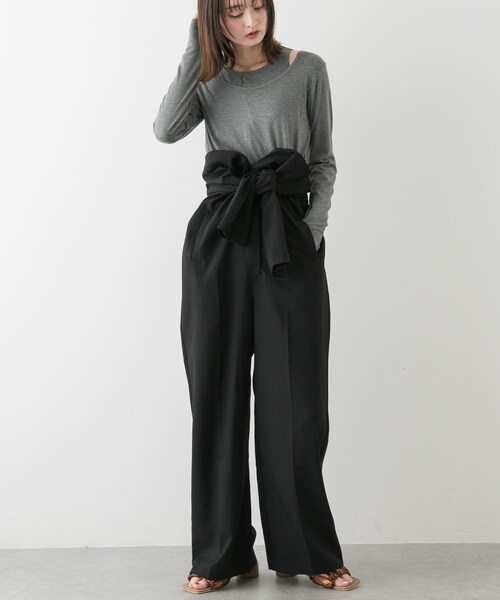 SENSE OF PLACE by URBAN RESEARCH(センスオブプレイスバイアーバンリサーチ)の「テーラードジャンプスーツ(サロペット/オーバーオール・レディース・BLACK/BEIGE・S/M)」の13枚目の写真