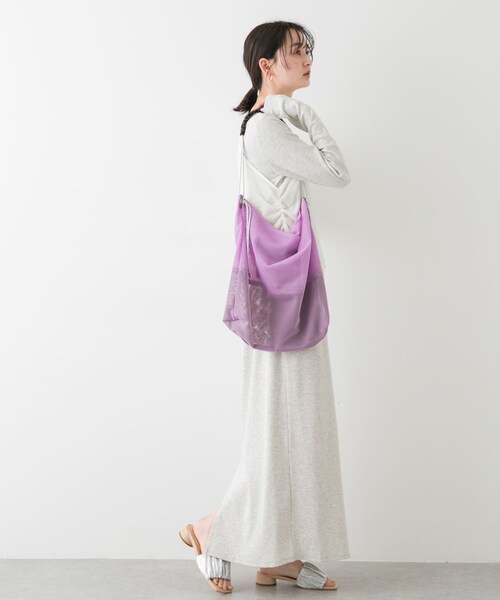 SENSE OF PLACE by URBAN RESEARCH(センスオブプレイスバイアーバンリサーチ)の「パラコードハンドルメッシュバッグ(ショルダーバッグ・レディース・L.PINK/BLACK・one)」の21枚目の写真
