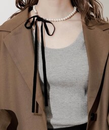 SMELLY | ベロアリボンパールネックレス(ネックレス)