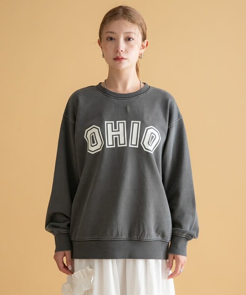 URBAN RESEARCH Sonny Label（アーバンリサーチサニーレーベル）の「GEM SPORTSWEAR　クルーネックロゴスウェット（スウェット・レディース・スミクロ/オートミール/ネイビー・M/L）」の14枚目の写真