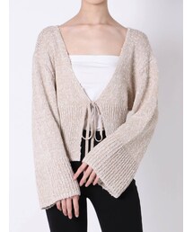 MERCURYDUO | リネン混ショートニットカーディガン(カーディガン/ボレロ)