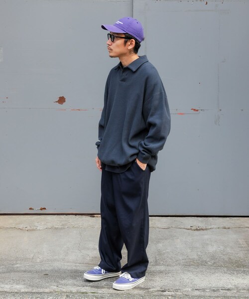 URBAN RESEARCH(アーバンリサーチ)の「『UR TECH』Wide Dad Dad TECH ポロプルオーバー(ポロシャツ・メンズ・D.NAVY/CHARCOAL・1/2)」の11枚目の写真