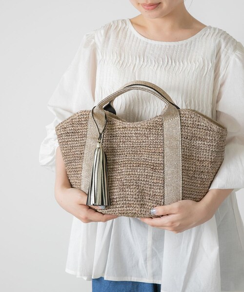 URBAN RESEARCH Sonny Label（アーバンリサーチサニーレーベル）の「VIOLAd’ORO　SANDRO V-8087（かごバッグ・レディース・nat×blk/nat×gold/br×gold・one）」の3枚目の写真