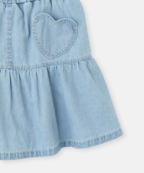 ROPE' PICNIC（ロペピクニック）の「【KIDS/キッズ】インパンツ付きハートポケットデニムスカート（デニムスカート・キッズ・ネイビー/サックス・L/M/S）」の19枚目の写真