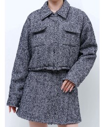 RESEXXY | ヘリンボーンパファージャケット【セットアップ着用可能】(セットアップ)