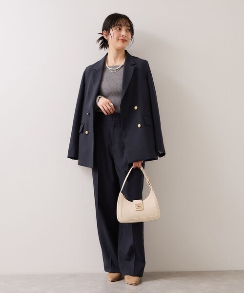 VIS（ビス）の「【美easy】コンフォートストレートワイドパンツ/イージーケア・UVケア・セットアップ対応（その他パンツ・レディース・グレー/ベージュ/ライトグリーン/ネイビー・L/M/S/SS）」の18枚目の写真