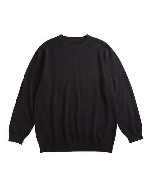 nissen（ニッセン）の「ウール100％ハイゲージクルーネックセーター（ニット/セーター・メンズ・ブラック/グリーン・M/L/LL/3L/4L/5L/6L/8L/10L）」の17枚目の写真