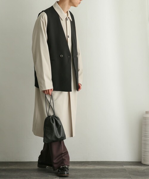 SENSE OF PLACE by URBAN RESEARCH(センスオブプレイスバイアーバンリサーチ)の「ダブルテーラードベスト(ベスト・メンズ・BLACK/GREEN/L.KHAKI/BLUE/OLIVE・M/L)」の13枚目の写真