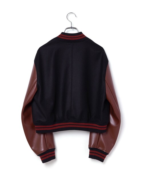 ROPE'（ロペ）の「カシミヤ混フラノショートスタジャン（スタジャン・レディース・ブラック・F）」の4枚目の写真