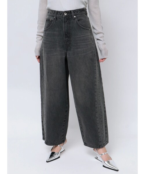 MERCURYDUO（マーキュリーデュオ）の「【OUNNOUN】バレルレッグデニム（その他・レディース・オフホワイト/グレー/ブルー・S/M）」の8枚目の写真