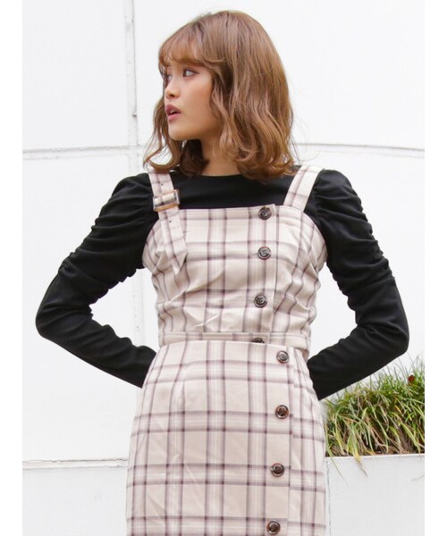 dazzlin（ダズリン）の「チェックビスチェ（その他トップス・レディース・グレー/ベージュ・M/S）」の15枚目の写真
