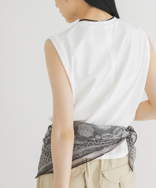 KBF（ケイビーエフ）の「ショルダータックカットソー（タンクトップ・レディース・CHARCOAL/OFF/L.BLUE・One）」の10枚目の写真