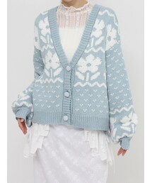 【新品タグ付き】merry jenny カーディガン ニット ブルー miffyニットカーディガン(F ブルー)｜ メリージェニー｜名古屋