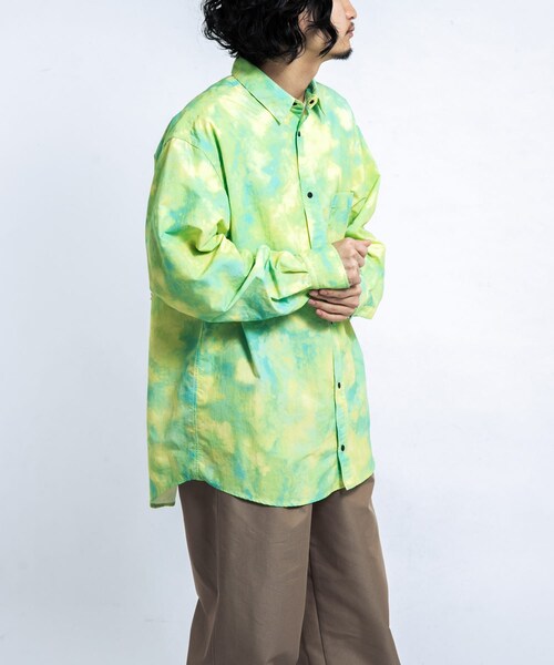 EKAL(エカル)の「『UR TECH』ナイロンタッサーロングスリーブシャツ(シャツ/ブラウス・メンズ・レイクサンリーフ/イエロー/ネイビー/グラファイト/レイクブルー・M/L/XL)」の20枚目の写真