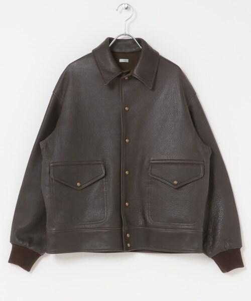 URBAN RESEARCH（アーバンリサーチ）の「A PRESSE　Leather A-1 Flight Jacket（その他アウター・メンズ・BROWN・2/3）」の5枚目の写真