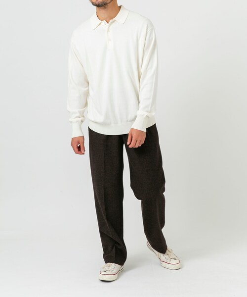 URBAN RESEARCH ROSSO（アーバンリサーチロッソ）の「コットンカシミヤニットポロシャツ（ニット/セーター・メンズ・GRAY/BLACK/IVORY/GREIGE・M/L）」の12枚目の写真