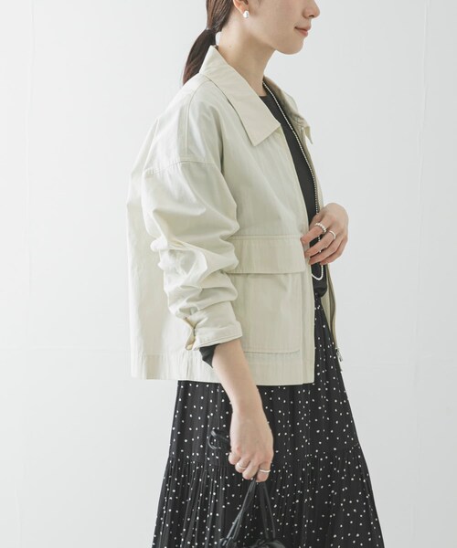 URBAN RESEARCH（アーバンリサーチ）の「コットンナイロンジップブルゾン（ブルゾン・レディース・KHAKI/IVORY・FREE）」の5枚目の写真