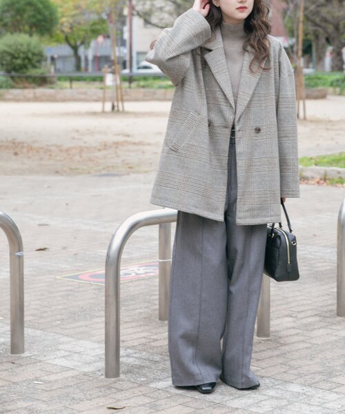ITEMS URBANRESEARCH（アイテムズ アーバンリサーチ）の「オーバーサイズジャケット（テーラードジャケット・レディース・G.CHECK/NVY/B.CHECK/BRN・Free）」の20枚目の写真