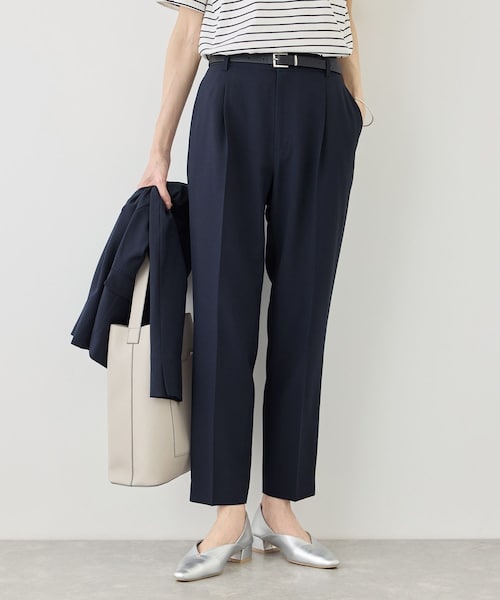 ROPE' PICNIC（ロペピクニック）の「リネンライクシリーズ ドライタッチテーパードパンツ/UVカット・接触冷感・防シワ（その他パンツ・レディース・グレー系/ブラウン/ネイビー・L/M/S）」の14枚目の写真