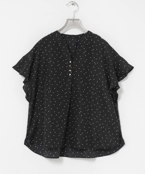URBAN RESEARCH(アーバンリサーチ)の「フレンチスリーブスキッパーブラウス(シャツ/ブラウス・レディース・OFF WHITE/BLACK DOT/SAX・Free)」の21枚目の写真