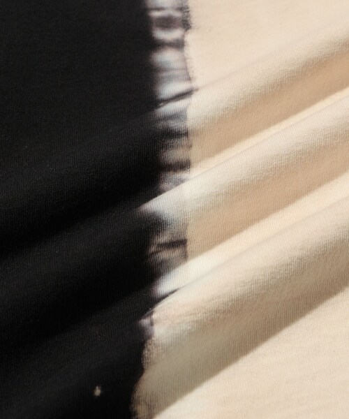ADAM ET ROPE'(アダムエロペ)の「【NOMA RHYTHM TEXTILE/ノーマリズム テキスタイル】Hand Dye Polo Tee Shirt(ポロシャツ・メンズ・ブラック・2/3)」の13枚目の写真