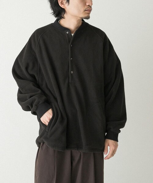 EKAL（エカル）の「『UR TECH』 フリースプルオーバー（Tシャツ/カットソー・メンズ・グレージュ/オレンジ/ブラック・M/L）」の9枚目の写真