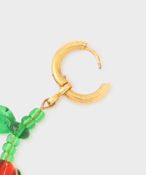 ROPE'（ロペ）の「【Ninfa Handmade（ニンファハンドメイド）】Rose Hoops｜ピアス（ピアス（両耳用）・レディース・レッド・F）」の6枚目の写真