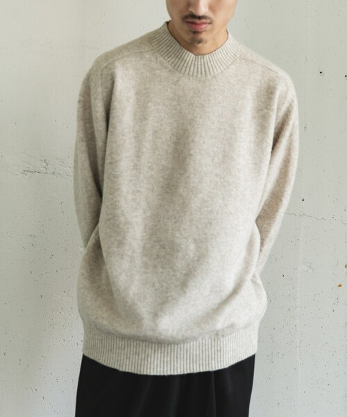 URBAN RESEARCH DOORS(アーバンリサーチドアーズ)の「ウール混もちもちハイネックニット(ニット/セーター・メンズ・OFF BEIGE/YELLOW/BLUE GREEN/CHARCOAL/BORDEAUX/NAVY・M/L)」の22枚目の写真