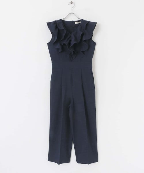 SENSE OF PLACE by URBAN RESEARCH（センスオブプレイスバイアーバンリサーチ）の「フリルスリーブオールインワン（サロペット/オーバーオール・レディース・IVORY/NAVY/CHARCOAL・S/M）」の3枚目の写真