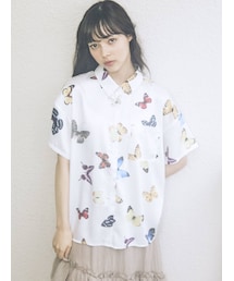 merry jenny | ハーフスリーブmothシャツ(シャツ/ブラウス)