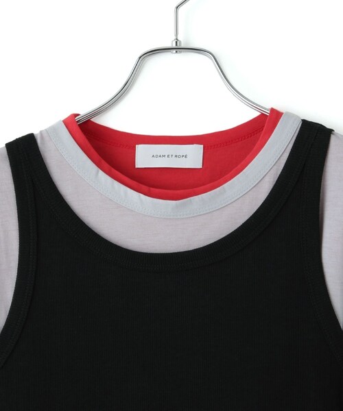 ADAM ET ROPE'(アダムエロペ)の「3レイヤードジャージートップス(Tシャツ/カットソー・レディース・ブラック系/グレー系・F)」の22枚目の写真