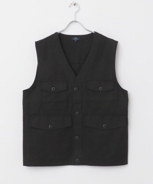 ITEMS URBANRESEARCH（アイテムズ アーバンリサーチ）の「マルチポケットVネックベスト（ベスト・メンズ・BLK/IVO/BEG・M/L）」の19枚目の写真