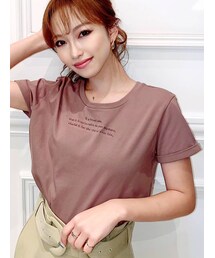 RESEXXY | セイムカラー刺繍ロゴTシャツ(Tシャツ/カットソー)