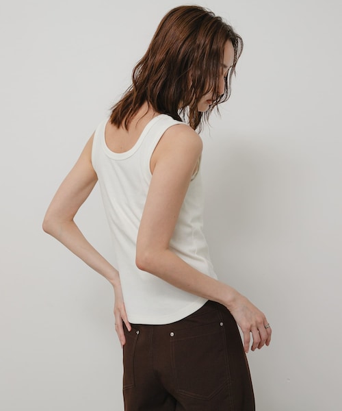 SENSE OF PLACE by URBAN RESEARCH(センスオブプレイスバイアーバンリサーチ)の「2WAYヘンリータンクトップ(タンクトップ・レディース・OFF WHITE/BLACK/L.GRAY・One)」の6枚目の写真